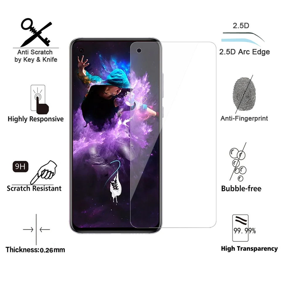 Tempered Glass for Huawei Nova 4 Glass 9H 2.5D Phone Protection Film Nova4 Protective Glass for Huawei Nova 4 Screen Protector (2)
