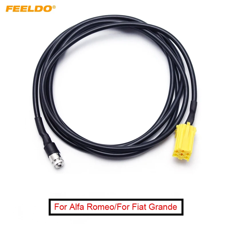 

FEELDO 10Pcs Car MINI ISO 6Pin to 3.5MM Jack Audio Device External Aux Cable Adapter For Fiat Grande Punto Alfa 159 #AM2812