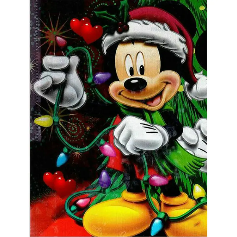 

Full Square Diamond Embroidery Christmas Mickey mouse pictures 5D Diy Diamond Painting Cross Stitch Disney Unfinished Decorative