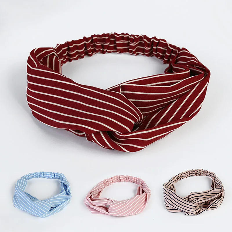 

Women Stretch Twist Hairband Women Striped Hair Accessory Hair Rubber Head Wrap Banfdana Girls Headwear Para Cabelo Acessorios