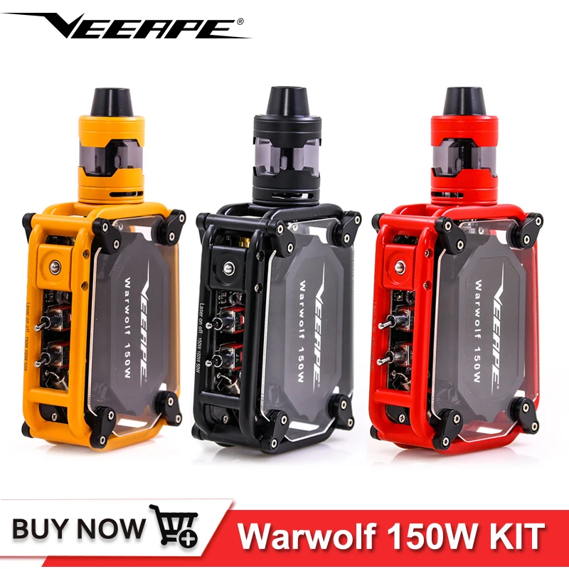 Original Veeape warwolf kit 150w e cgarette Laser vape box mod Instant