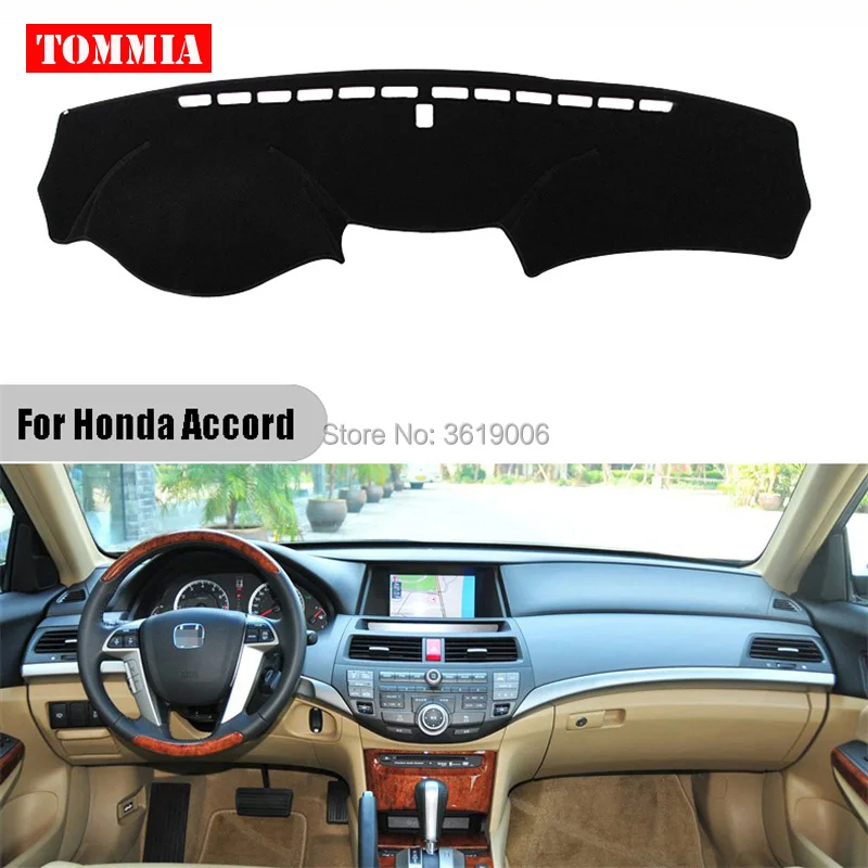 

TOMMIA Interior Dashboard Cover Light Avoid Pad Photophobism Mat Sticker For Honda Accord 2008-2013