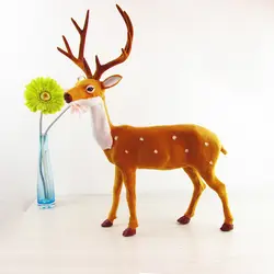 Большой 43x57 см Рождественский олень игрушка мех Сика олень жесткая МОДЕЛЬ украшение ручной работы подарок h1250