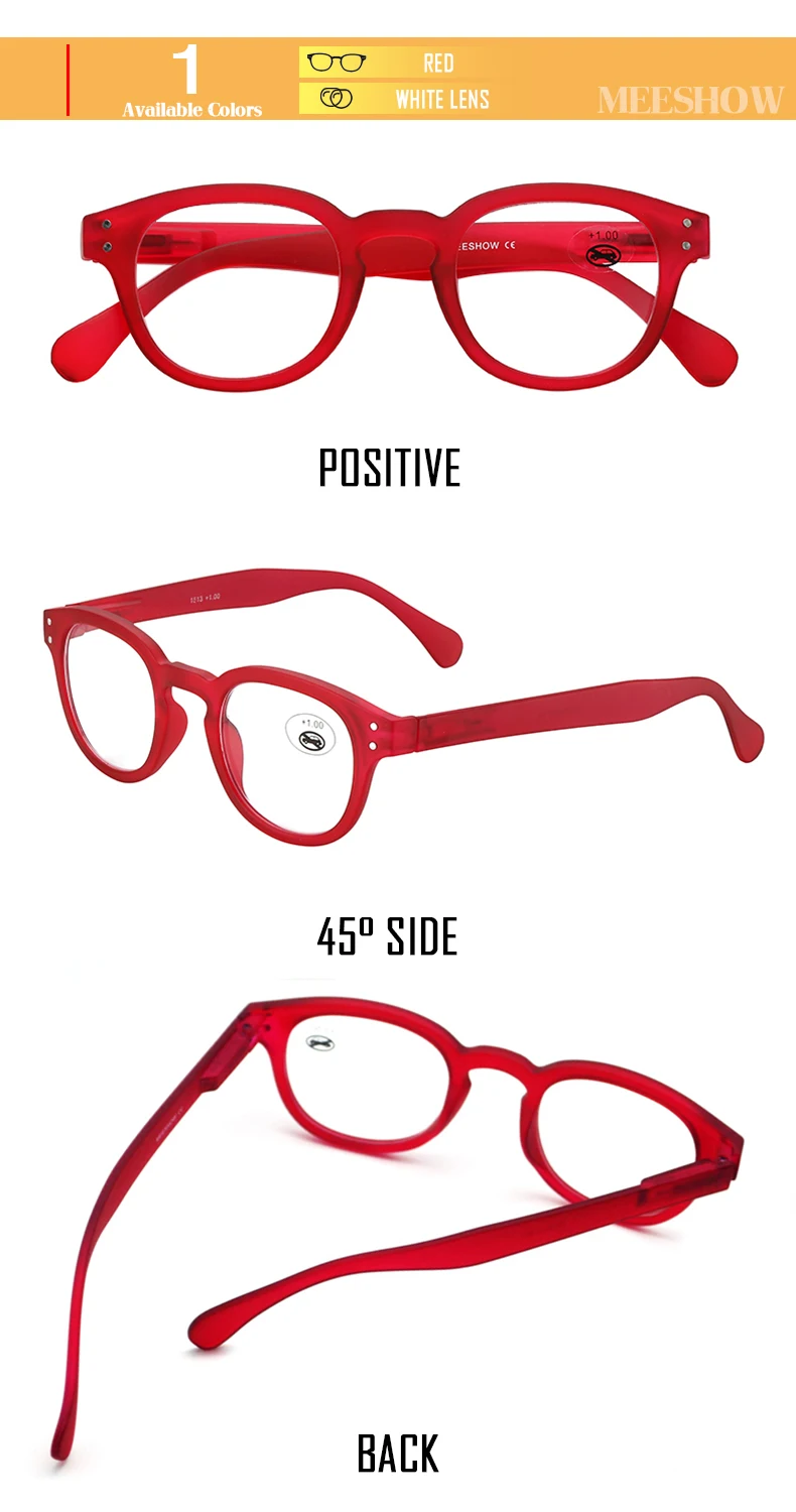 MEESHOW ретро очки для чтения женские красные очки модные качественные очки с диоптриями французский 1513+ 1,5+ 2,0+ 2,5