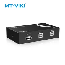 MT-VIKI USB2.0 2 Port Printer Sharing Switch Printer U Disk Mouse Keyboard Scanner USB Device Sharing Plug and Play MT-1A2BCF 2 port printer manual sharing switch blue