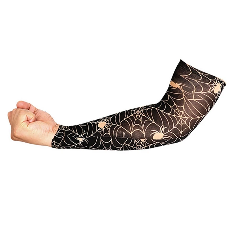 1PC Cycling Sports Tattoo Sleeves Cool Arm Sleeves Cycling Running Arm Warmer Sport Elastic Oversleeve Arm Warmers