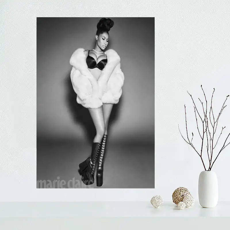 Пользовательские Nicki Minaj холст картина плакат шелковая ткань стены искусства плакат для гостиной домашний декор