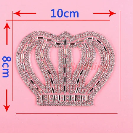 Новые Модные нашивки "Корона" DMC качество лучшие Стразы исправление стиль большой размер корона железо на ткани роскошные патч - Цвет: Style 6
