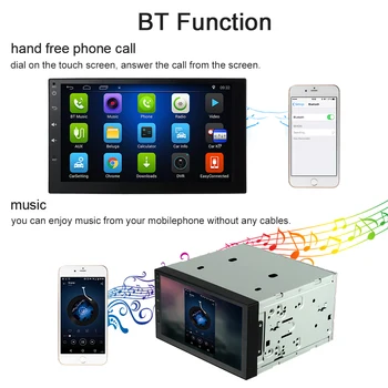 

KKmoon 2 Din HD Touch Screen Car Stereo Radio Player GPS Navigation Multimedia Entertainment System WiFi BT AM/FM Android 5.1
