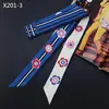 Long Version Luxury Brand Silk Ribbon Foral Print Women Silk Scarf Handle Bag Ribbons Female Headband Long Scarves & Wraps 5