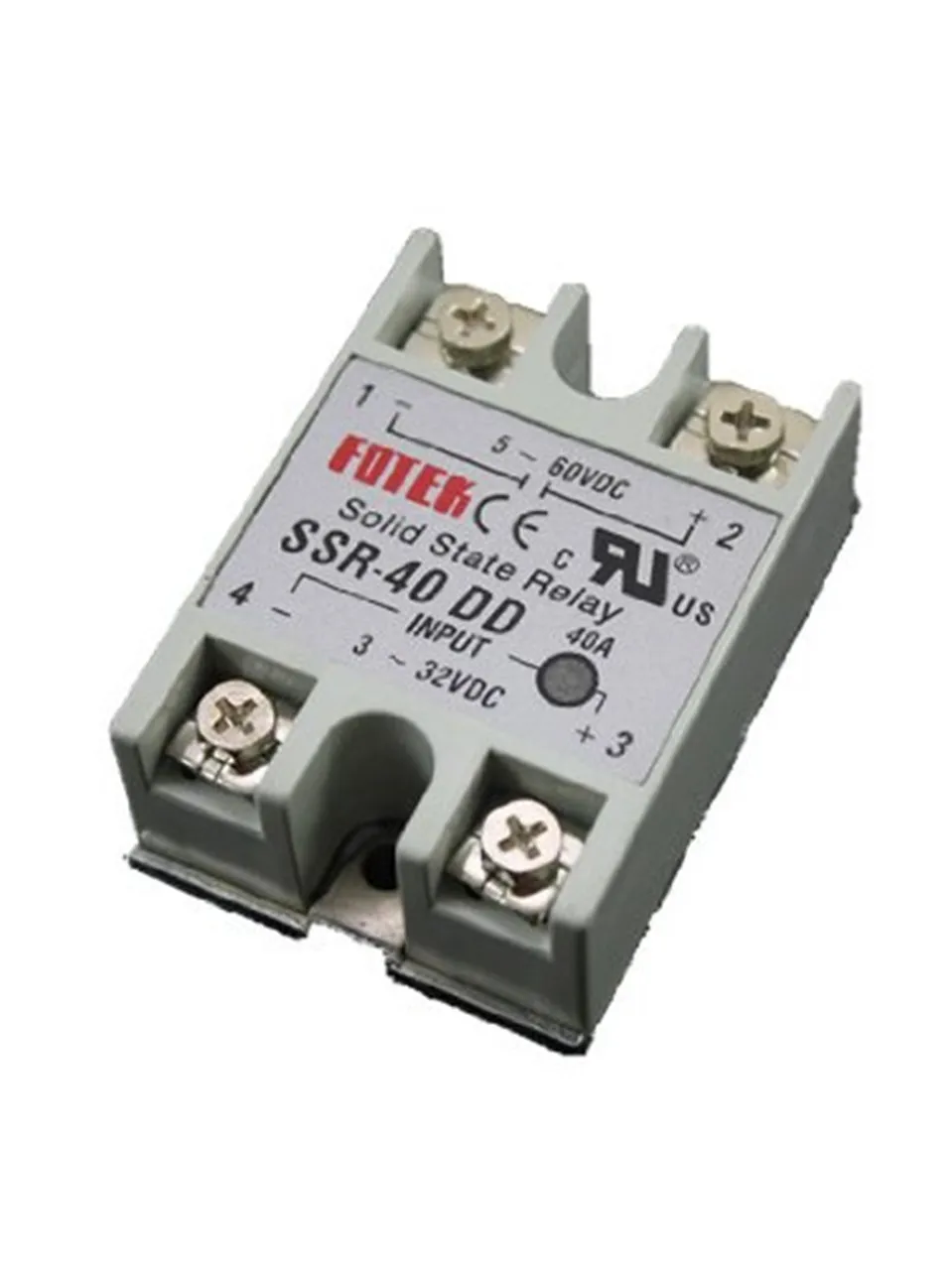 

5-60VDC to 3-32VDC 40A SSR-40DD Solid State Relay Module with Plastic Cover
