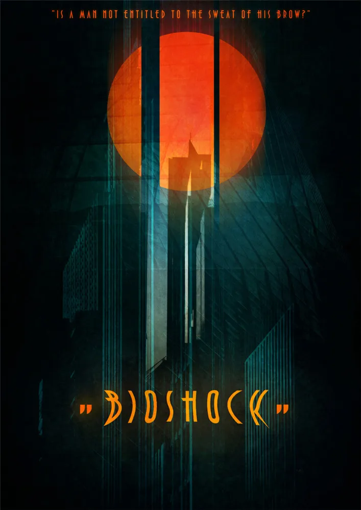 BIOSHOCK печатные плакаты кино стикеры Настенные белая бумага с покрытием печатное
