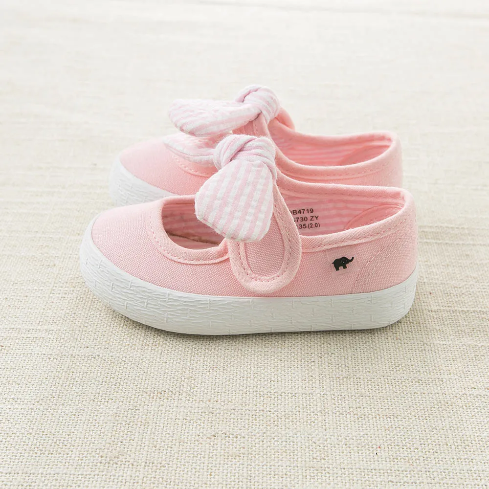 DB4719 Dave & Bella baby spring new striped canvas shoes blue pink rose casual shoes 4 colors