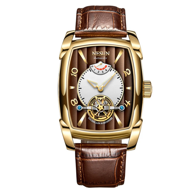 

2019 New Men's Watch Business Man Clock mechanical tourbillon barrel shape fashion personality carnival creative Male Wristwatch