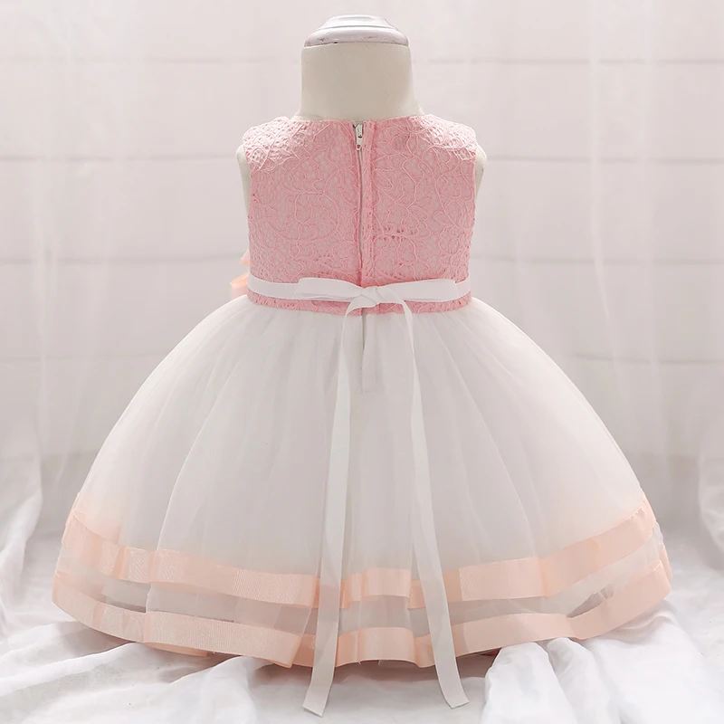 Розничная ; милое розовое кружевное платье принцессы для первого причастия с жемчужными кисточками; элегантное платье с цветочным узором для маленьких девочек; L1868XZ