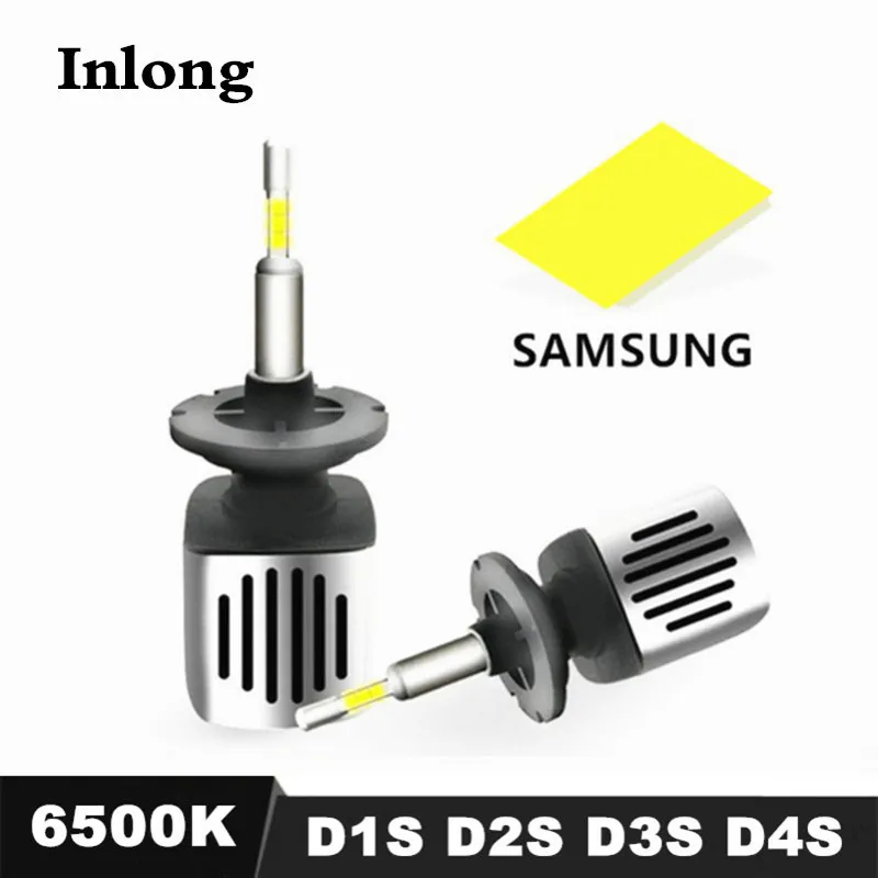 

INLONG With 4 Sides SAMSUNG Mini H1 LED H7 11200LM D4S H4 H8 H11 9005 D3S 9006 HB4 D1S Car Headlight Bulbs 6500K Fog Lights 12V