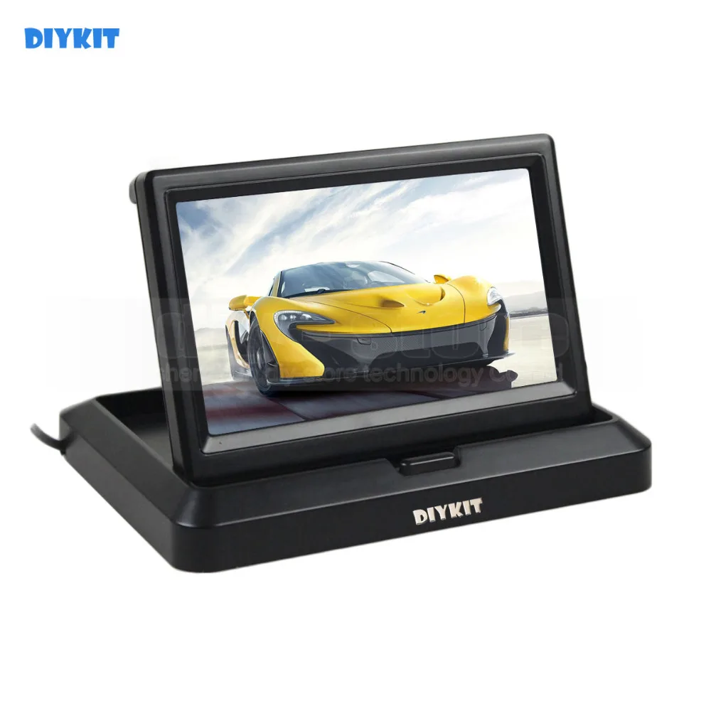 DIYKIT 5 inch Foldable TFT LCD Monitor Car Reverse Rear View Car Monitor for font b