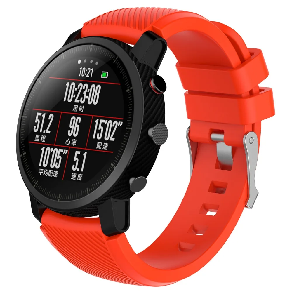 HANGRUI ремешок для xiaomi huami amazfit 2 2S Ремешок силиконовый ремешок с пряжкой спортивный ремень для xiaomi huami amazfit 2 stratos