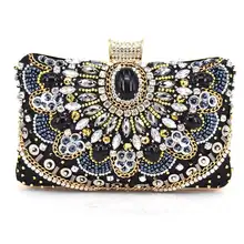 Women font b Party b font Handmade White Pearl Hard Case Beading Evening Shoulder font b