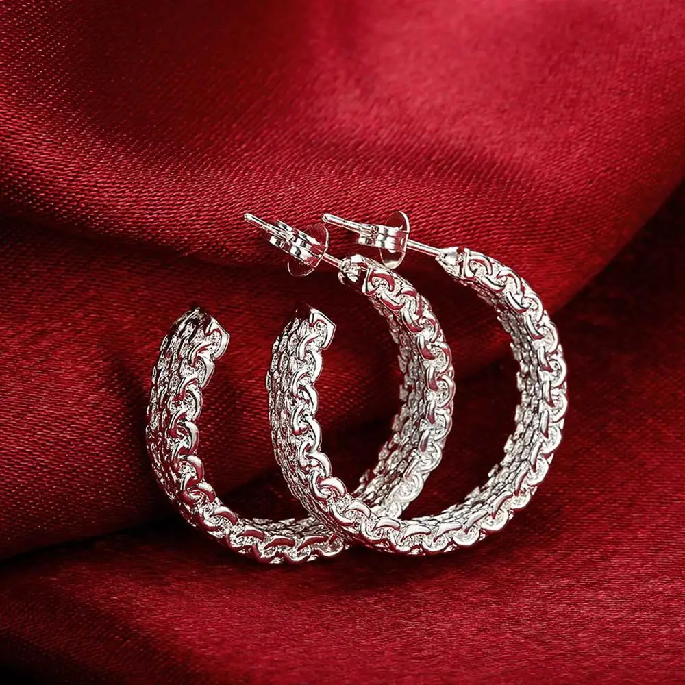 Серебряная Серьги гвоздики FOW Для женщин Мода Лидер продаж отодвинуть серьги