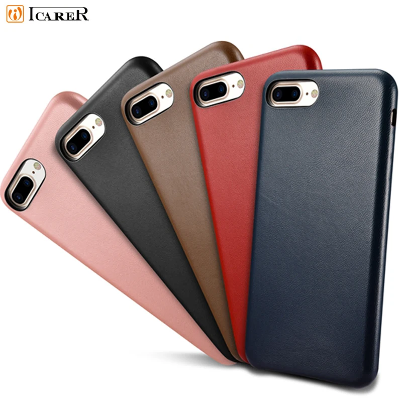 

For Iphone 7 Plus Case Solid Fashion Soft Genuine Leather Cases Capa for Iphone 7 Plus Protective Back Cover 5.5 Inch Funda