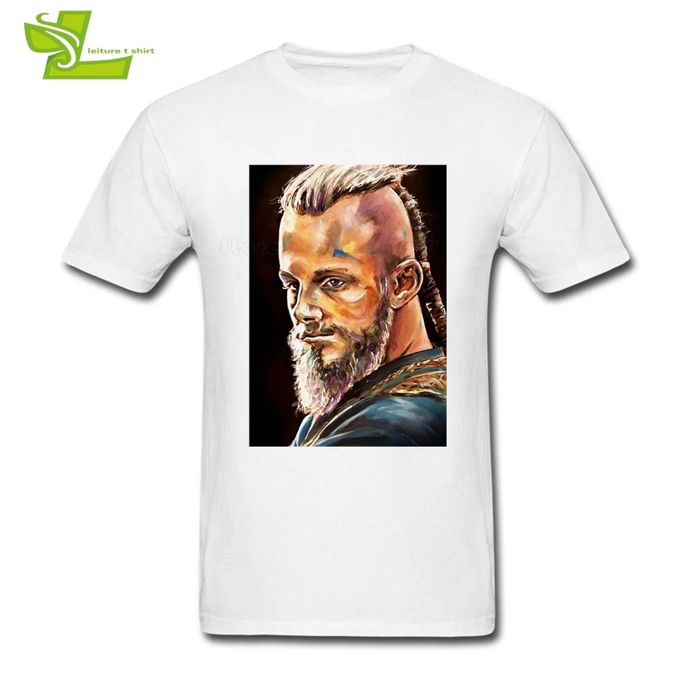 Ragnar Lothbrok T Shirt Man Short Sleeve 100% Cotton Tee Male New Coming Tshirt Casual Loose Teenage Vikings Negan | Мужская одежда
