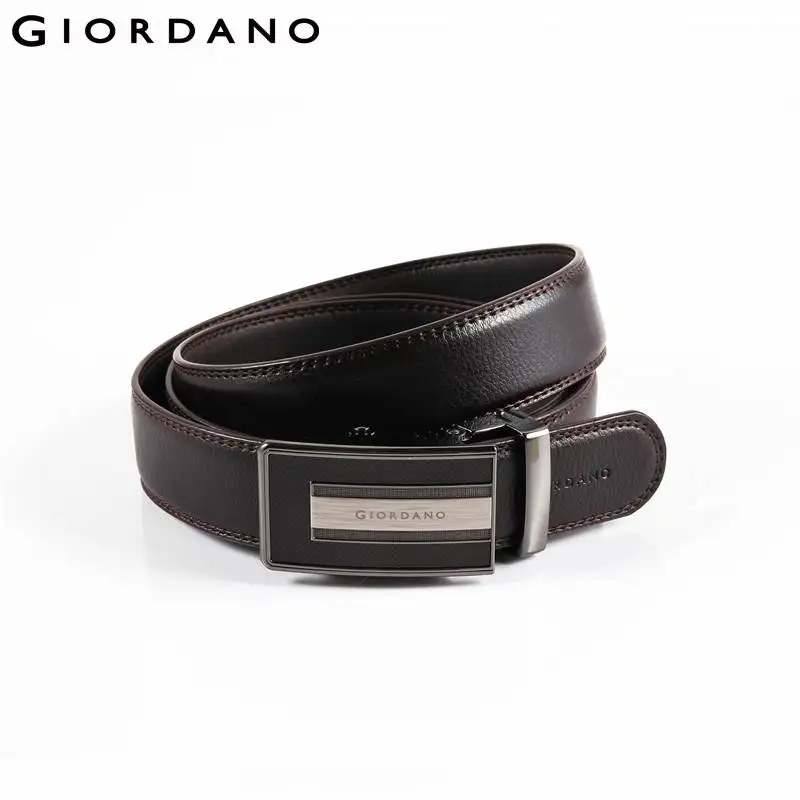 

Giordano Men Split Leather Belt Automatic Buckle Quality Leather Belts Mens Brand Label Ceinture Homme Cinto Masculino