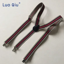 1 шт. Мужские Женские Унисекс Clip-on подтяжки эластичные y-образные регулируемые подтяжки Твердые 25*100 см красочные Горячие