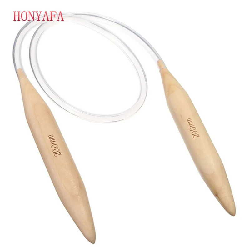

20mm Crochet Hooks Carbonized Circular Bamboo Thick Knitting Needles Set Double Pointed Yarn Dyed Sweater Tools Needle Knit