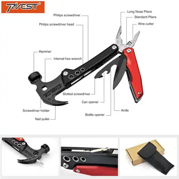 

Multifunctional Hammer Pliers Multitool Knife EDC Camping Climbing Survival Hammer Rescue Tool Martillo Glass Breaker Marteau