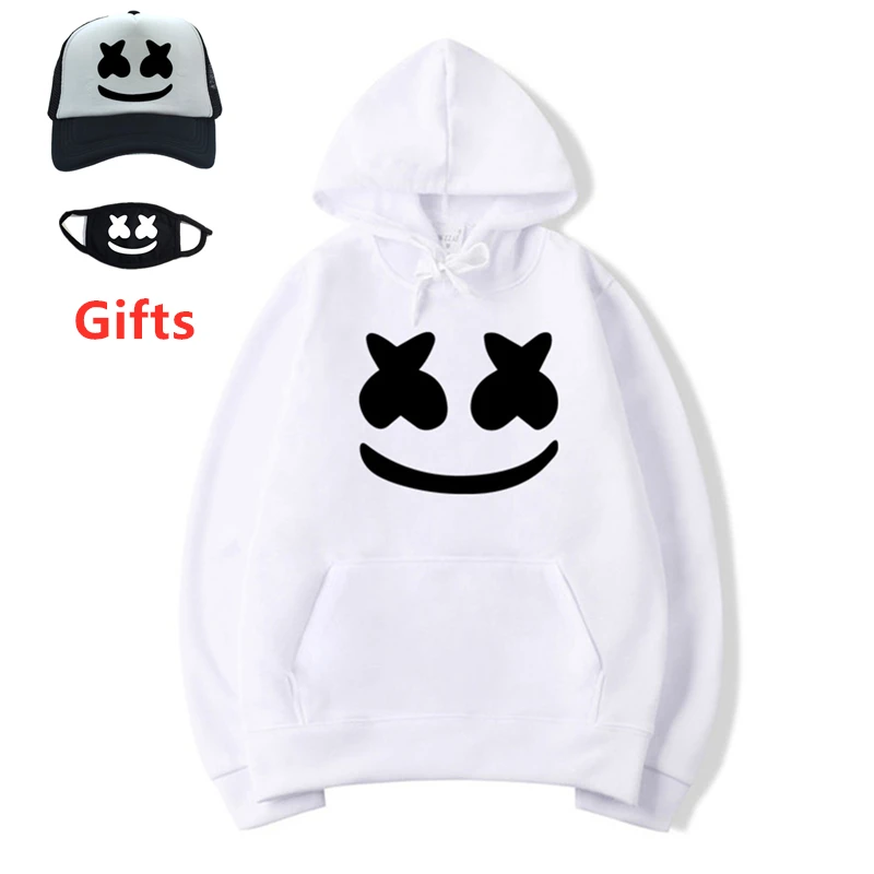 

Cap&Mask as Gifts Marshmallow hoodies sweatshirts men women hip hop Rapper dancer DJ hooded pullover jacket coat tracksuits