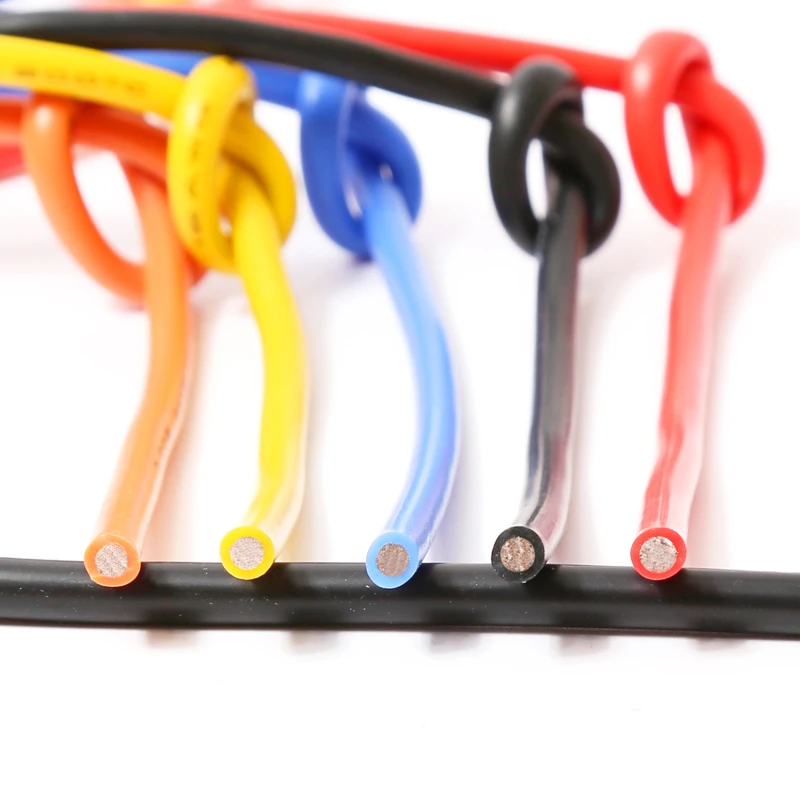 1 метр силиконовый провод 12AWG 14AWG 16AWG 18AWG 22AWG 24AWG 26AWG 28AWG 30AWG термостойкий мягкий