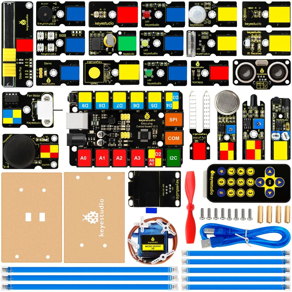 16 En 1 Proyecto Super Starter Kits Kit De Módulos De Sensor Para Arduino Raspberry Para UNO R3 Mega2560 Mega328 Nano Raspberry Pi 3 2 Modelo B K62 (16 En 1