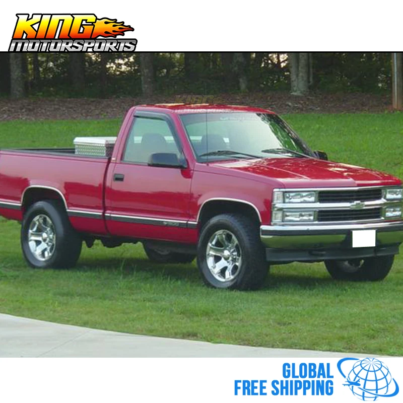 For 88-98 GMC C K 95-99 Tahoe 92-99 GMC Yukon Acrylic Window Visors 2Pc Set