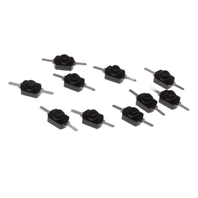 

10X 1A 30V DC 250V Black Latching On Off Mini Torch Push Button Switch New
