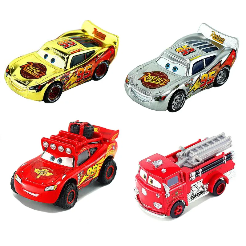 

Hot Disney Cars Gold plating lightning mcqueen Alloy Rare Collection Boy Toy Car Birthday Gift Christmas Mom Dad Valuable Choice