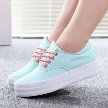 2016 new fashion ladies platform shoes women canvas shoes women casual shoes