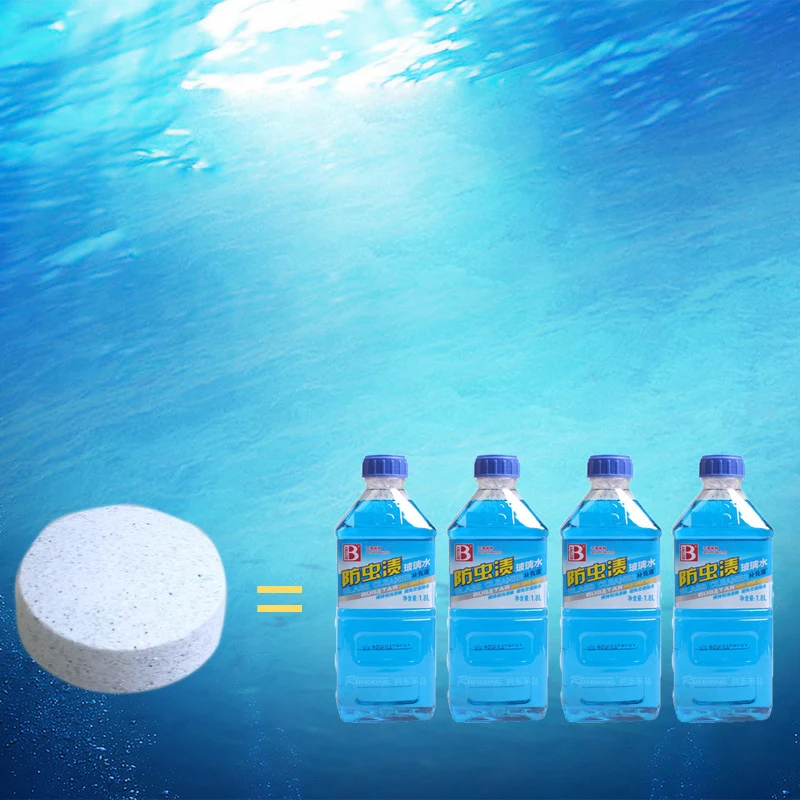 

CHIZIYO 4pcs/lot Solid Concentrated Glass Cleaning Agent Glass Water Glass Cleaner 1pc Equals 4L Glass Water