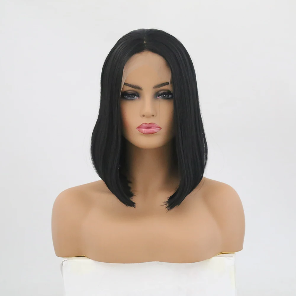 Charisma 10Inch Bob Synthetic Short Hair Lace Front Wigs Glueless Heat