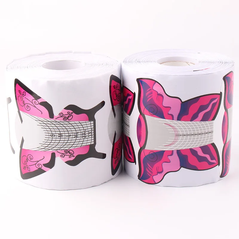 

300pcs/Roll Professional Nail Forms Tips Nail Art Form Acrylic Tip Gel Nails Sticker Extension Form For Nail Polish Guide NFM11