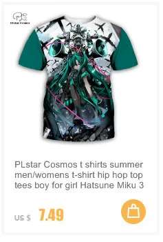 PLstar Космос Аниме Хацунэ Мику женская футболка Новая летняя мужская футболка модные футболки для мальчиков и девочек плюс размер XS-7XL