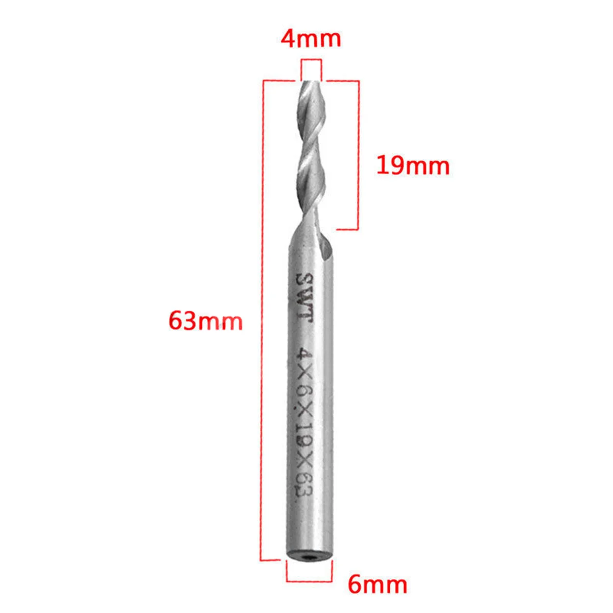 1pcs 4/6/8/10mm 2 Flute End Wood Cutter Aluminium Extra Long CNC Milling Cutter Wood Carbide Router Tools