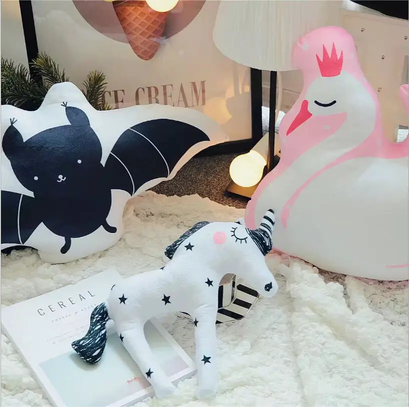 

Unicorn Dream Sleep Cushion Kids Plush Toy Lumbar Cushion Fancy Doll 38x30cm Festive Gift