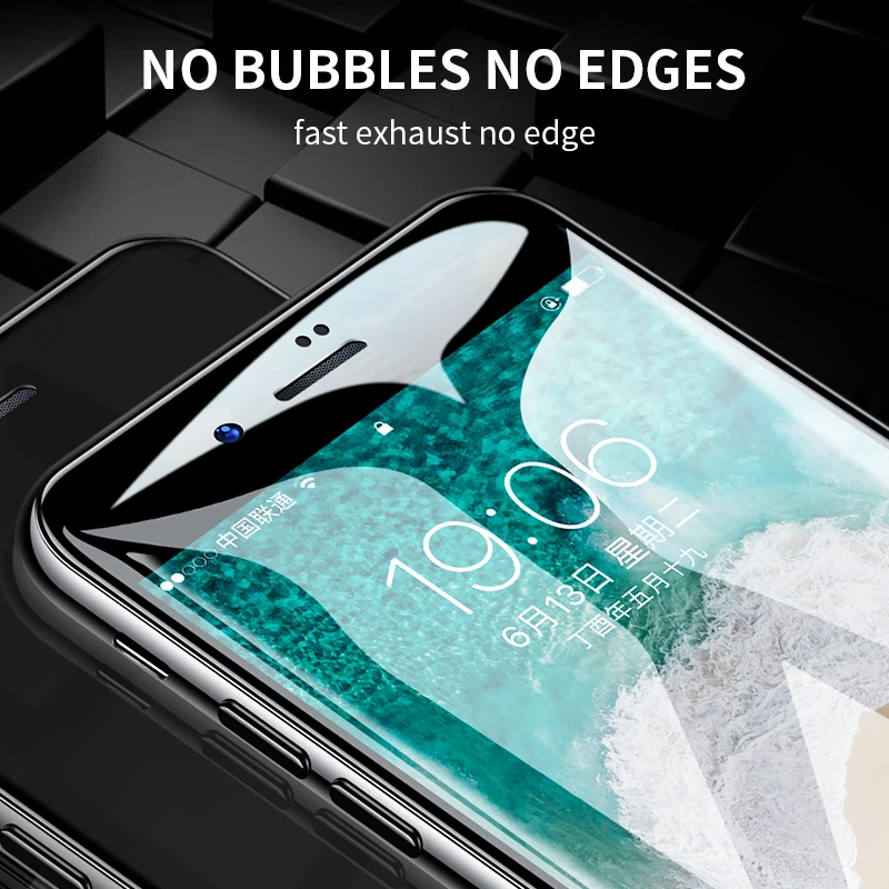 Полное покрытие 6D Edge закаленное стекло для iPhone 11 Pro Max 6 6s 7 8 Plus Защитная пленка для iPhone X XR XS Max