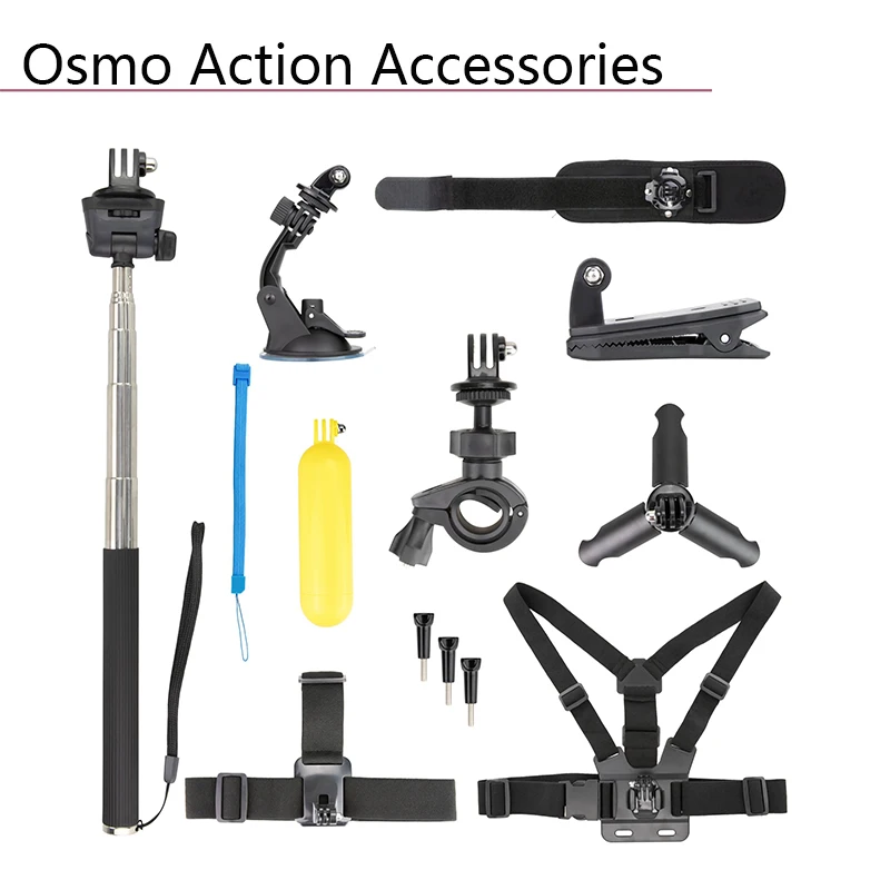 

Headband Belt Clip Bicycle Bracket Suction Cup Desktop Bracket Self-timer Rod Shoulder Wrist Strap Water Float for Osmo Action