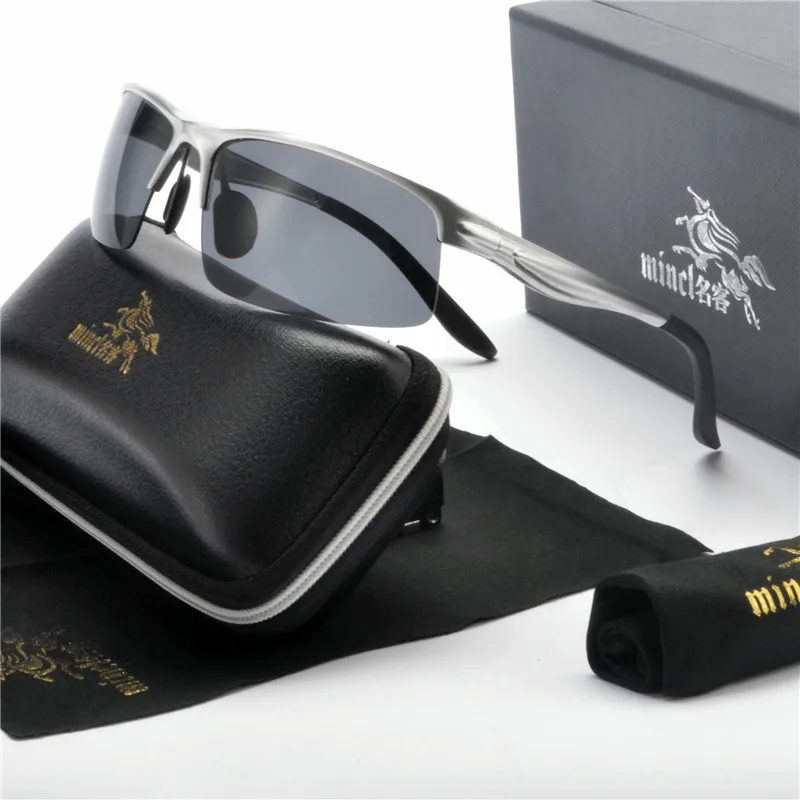 

Fashion Polarized Sunglasses Mens Square Sunglasses for Men UV400 Brand Design Aluminum Magnesium Frame male Sun Glasses FML
