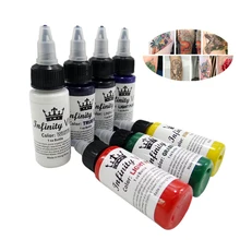 7 бутылок Чернила для татуировки 30 мл 1 унции цвет пигмент для татуировки краска для тела чернила для макияжа Инструменты для искусства тела пигмент