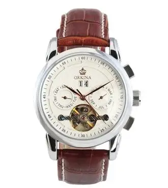 2016 Time limited New Hollow Automatic Mechanical Watch Men Leather Five pin Trend Popular Personality Casual