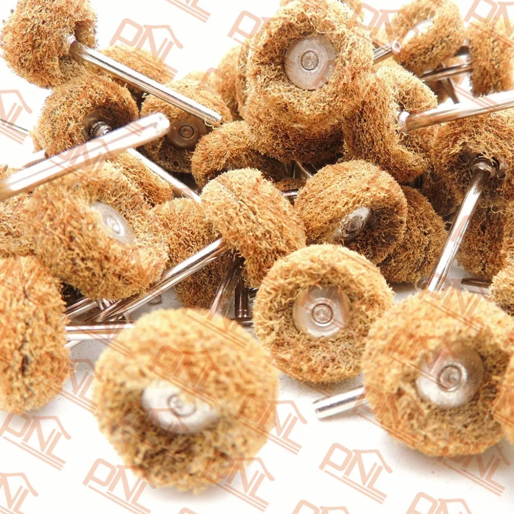 50PCS Dremel 120 Grit Finishing Abrasive Buffs Mounted Fold Felt