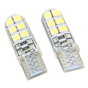 

Accessory Car Lights White LED Error Free Silicone Xenon T10 W5W 12SMD 2835 6000K Replacement Lamps Useful
